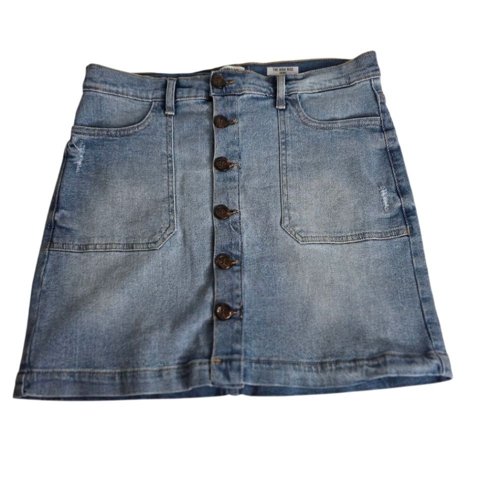 Kensie Jeans High Rise  Skirt Size 8 /29 Cotton Denim *